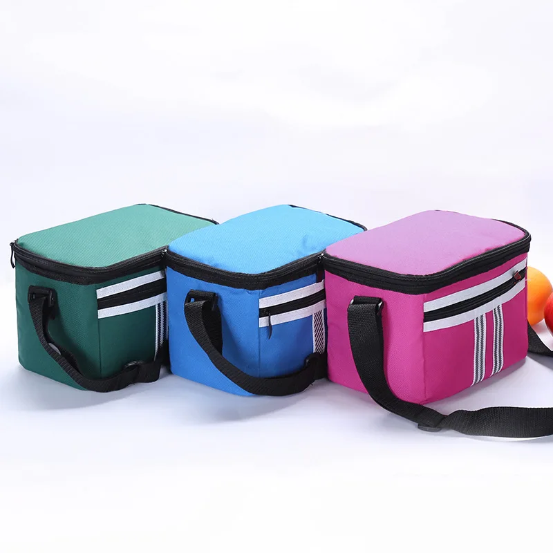 

Portable Casual Lunch Bag Outdoor Picnic Food Storage Insulation Therma Bags Oxford Reusable Lunch Bag Aluminum Film Thermobag