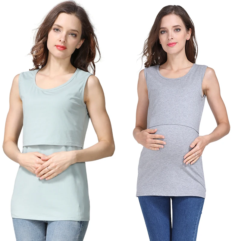 

Fashion Cotton Nursing Tank Tops Breastfeeding Vest Summer Tanks For Pregnant Women Maternity Breastfeedin Vest Free shipping