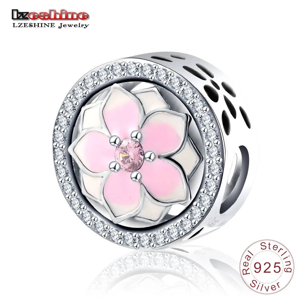 LZESHINE модный подлинный 925 стерлингового серебра Элегантные Подвески-шармы Pandora