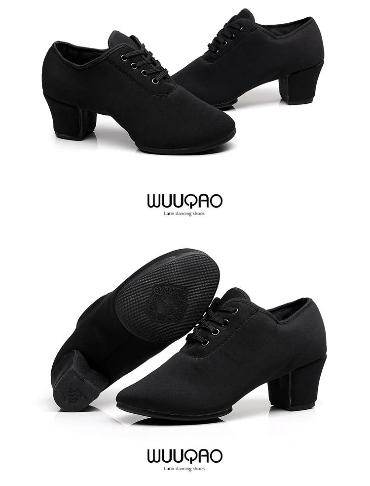 Women's Leather Latin Dance Shoes Ballroom Dancing Shoes Soft Sole Sailor Dance Shoes Adult Practice Dance Shoes Of Cloth