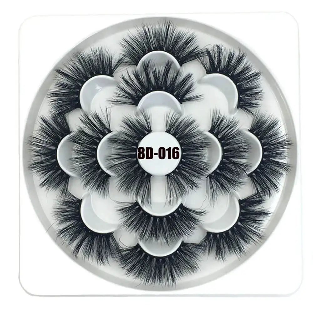 25mm 8D-016 5/7 пар драматические 25 мм длинные норковые ресницы 8D норковые накладные ресницы пушистые ресницы для наращивания Висячие ресницы инструменты для макияжа - Цвет: 25mm 8D-016