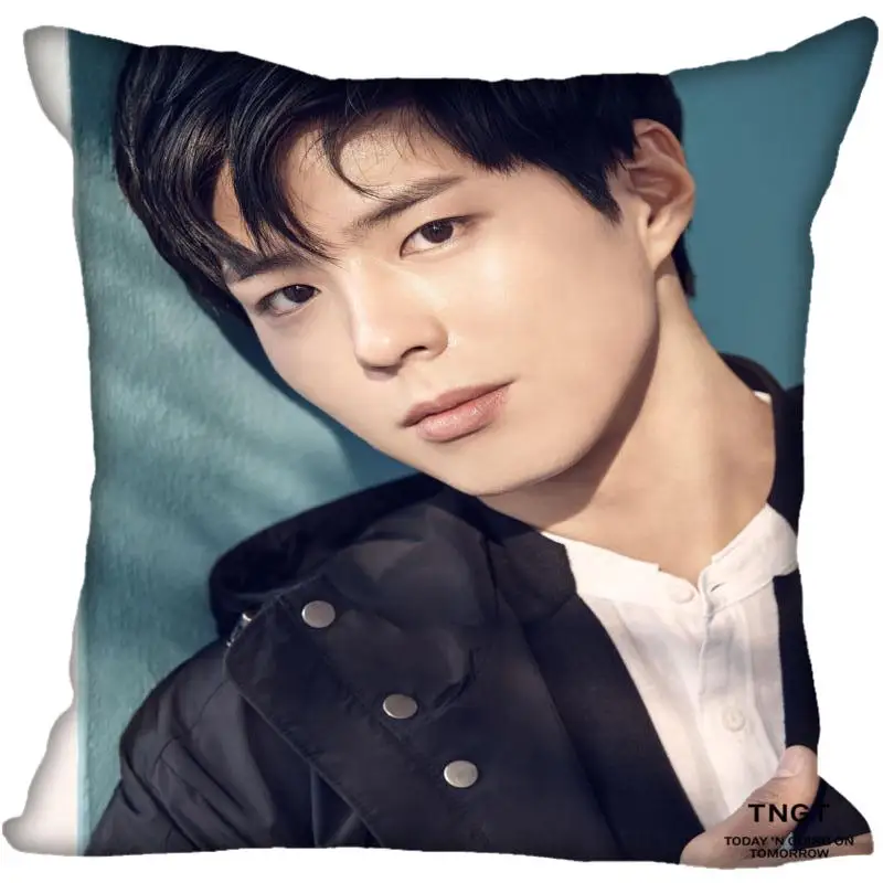 16 На заказ Kpop Park Bo Gum печатные квадратные шелковые наволочки 40x40 см, 35x35 см одна сторона атласная Наволочка логотип - Цвет: 16