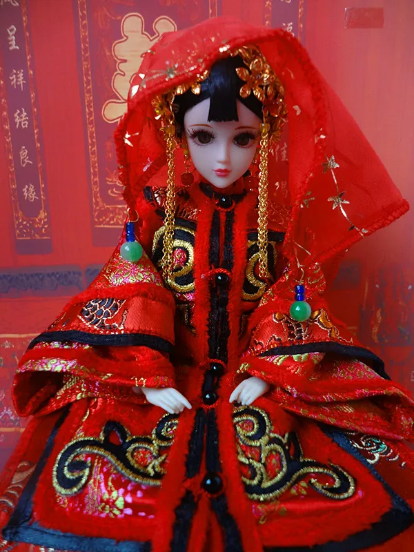Старинные китайские куклы невесты ручной работы коллекционная кукла династии Qing