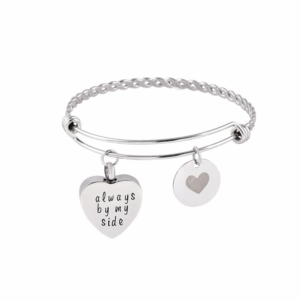 Вещь медальон Always by my side в форме сердца|wire bracelet|cremation braceletwire heart |