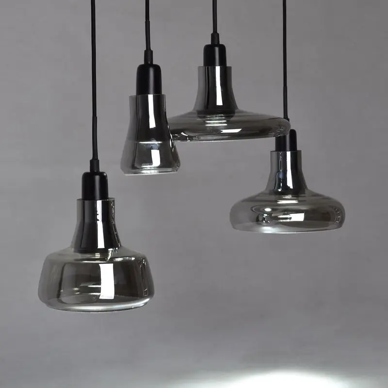 

Nordic Creative crystal glass pendant light loft designer bar restaurant shadow E27 single head pendant lamp fixture