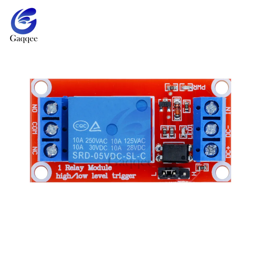 1 канальный релейный Щит постоянного тока 5 в с оптроном для Arduino модуль источника