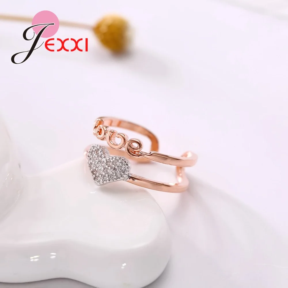 Кольцо регулируемое с кристаллами женское романтическое украшение невесты