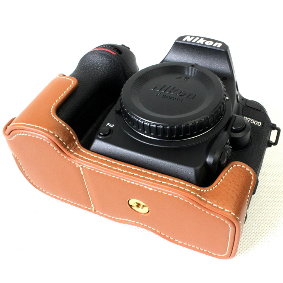 Высококачественный чехол из натуральной кожи с полукорпусом для камеры Nikon d7500