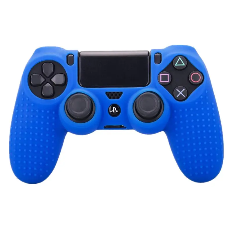Blue 1 шт против скольжения силиконовая крышка кожи для sony Play Station Dualshock 4 PS4 Pro Slim контроллер беспроводной игровые аксессуары - Цвет: Blue