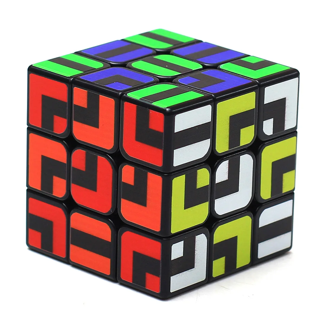 Z-cube лабиринт тип 3x3x3 волшебный куб головоломка куб интеллектуальные Подарочные игрушки для детей-черный