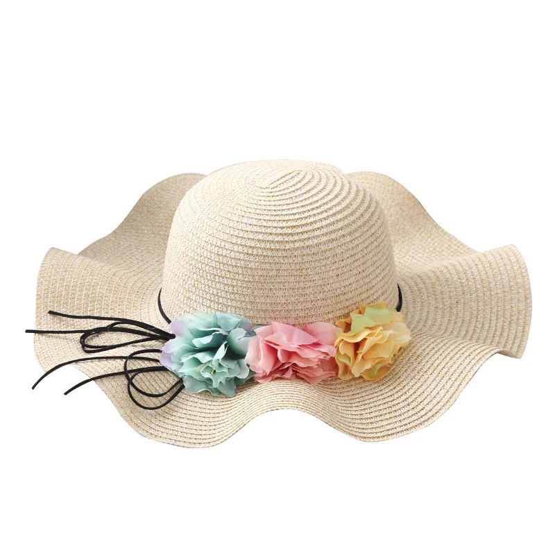New Fashion Parent-Child Straw Sun Hat Summer Baby Girl Flower Lovely Children Hats for Girls and Women Outdoor Beach Caps | Детская
