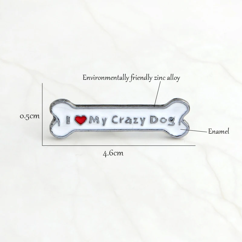 Эмалированная булавка с надписью «I Love My Dog granddog Agility Crazy Dogs», милая мультяшная брошь с костями, ювелирный значок, джинсовая сумка, подарок для собаки, питомца