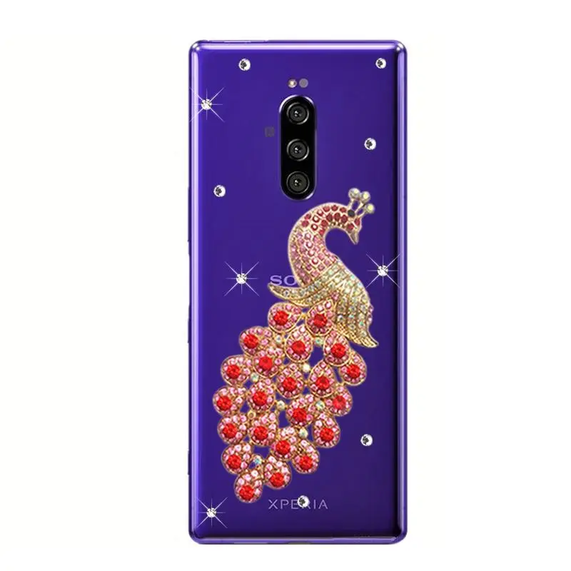 Модный красивый со стразами чехол для Sony Xperia 1 10 plus L3 L2 L1 XZ3 XZ2 Premium XA2 Ultra XZ1 Compact XA1