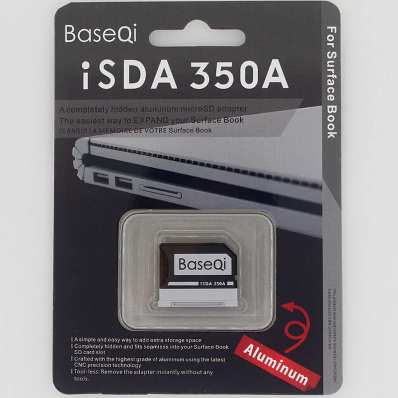 Baseqi алюминиевая фотовспышка для Microsoft Surface Book1/2/3 13 дюймов увеличение объема
