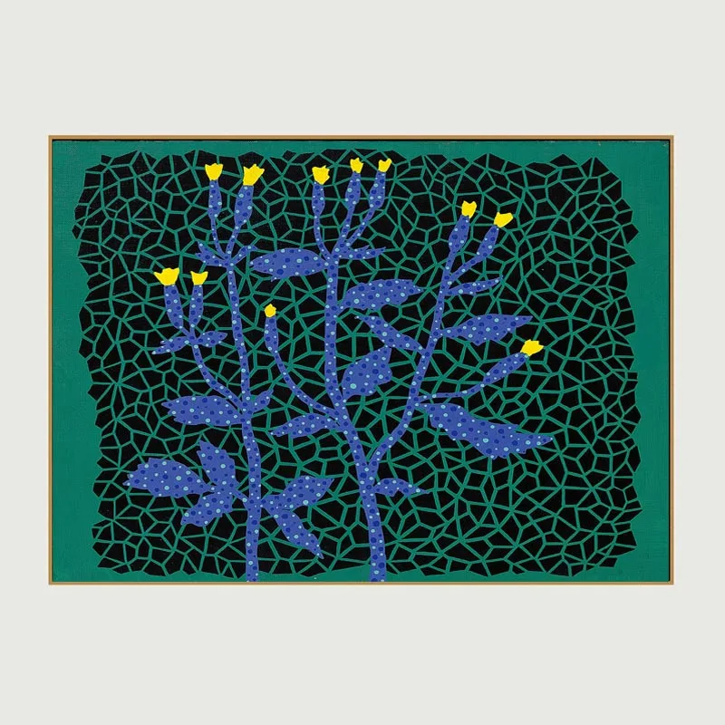 Зеленый Самоотверженное искусство Yayoi Kusama фиолетовая тыква на холсте напечатанная картина маслом на холсте настенная живопись для домашнего декора Настенная картина - Цвет: Зеленый