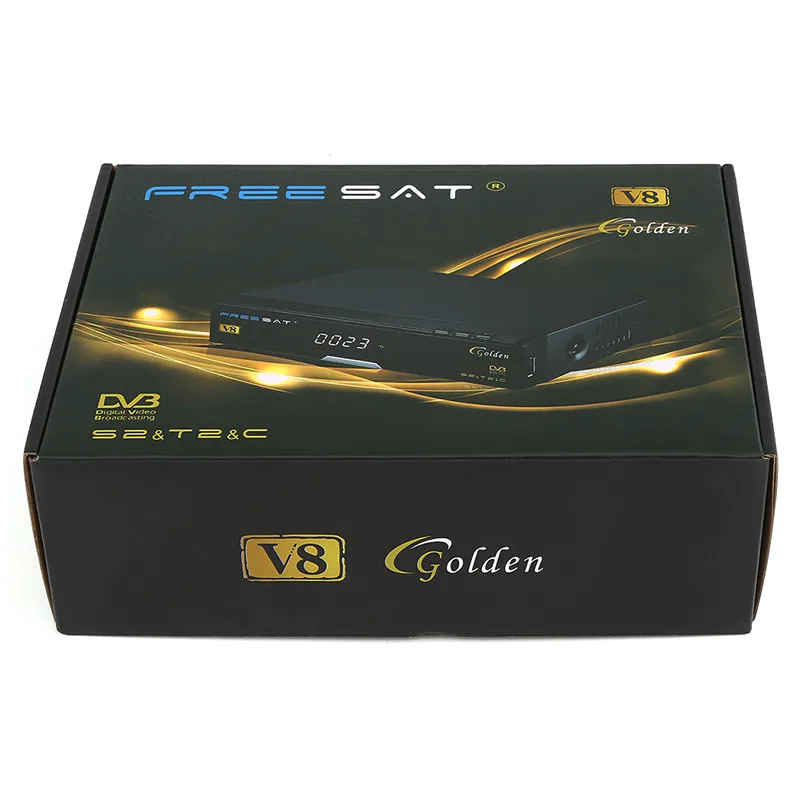 Freesat V8 Золотой Поддержка powervu Biss ключ CCcam IPTV DVB T2 S2 C спутниковый ресивер кабель