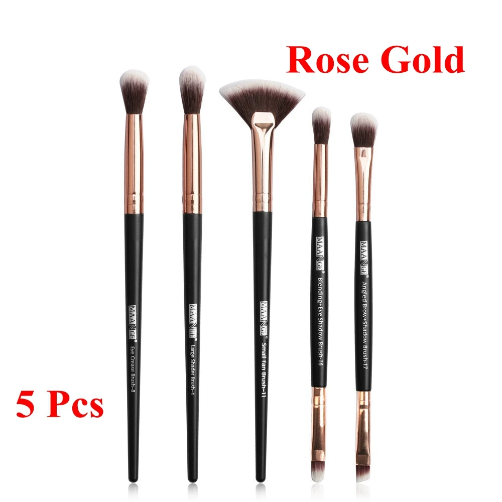 rose gold 1 шт., профессиональная кисть в форме русалки для макияжа, пудра, румяна, основа, косметика, рыбка, кисти, инструменты для макияжа, 5 цветов, кисти в форме рыбьего хвоста - Handle Color: rose gold