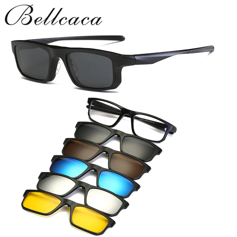 Модные очки оправа для мужчин и женщин с 5 клипсами поляризационные