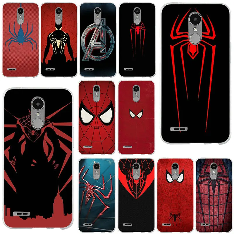 Silicon Soft TPU Mobile Phone Cases for LG Spirit G2 G3 Mini G4 G5 G6 K4 K7 K8 K10 V10 V20 V30 Amazing Super Hero SpiderMan Logo | Мобильные