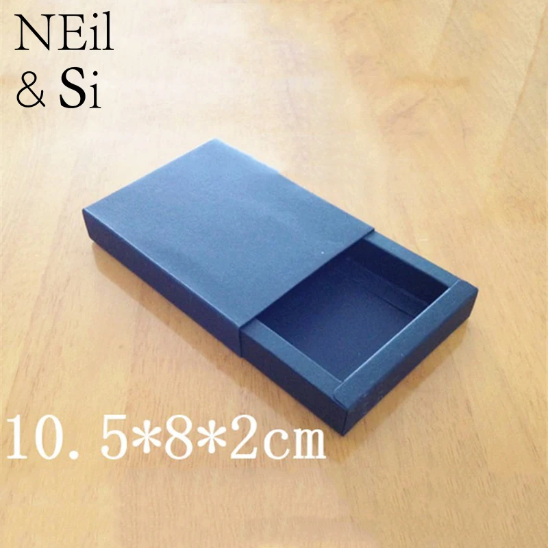 Винтажная черная коробка ящика для подарка для конфет и чая банка силы упаковывая бумажные картонные коробки 10x8x2 см Бесплатная доставка