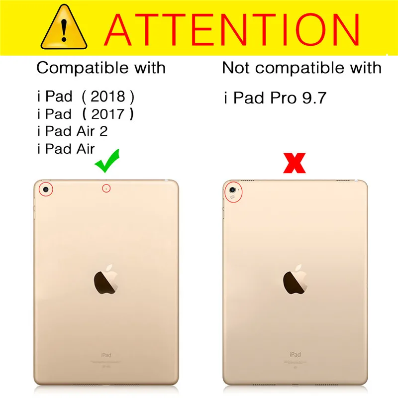 Чехол для ipad Air 1 2 TPU + твердая подставка из ПК задняя крышка нового iPad 9 7 2018 2017