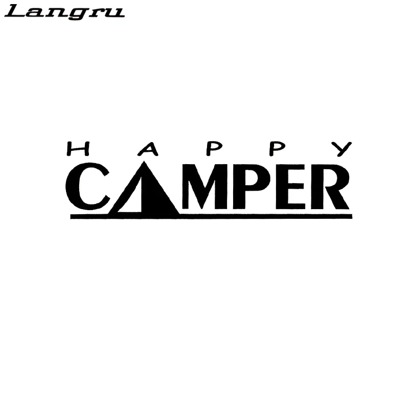 Langru наклейка для кемпинга Happy Camper трейлер палатка веселый автомобиль окно бампер