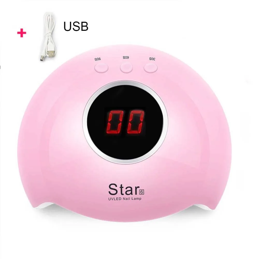 Смарт 36 Вт УФ светодиодный светильник для ногтей быстро мини лампа лак