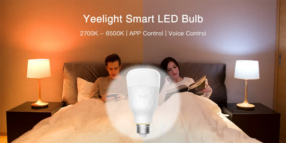 Original Xiaomi Yeelight Smart LED Bulb 10W E26 E27 800 Lumens Colorful Adjustable Color Temperature WiFi Remoter Control | Электроника