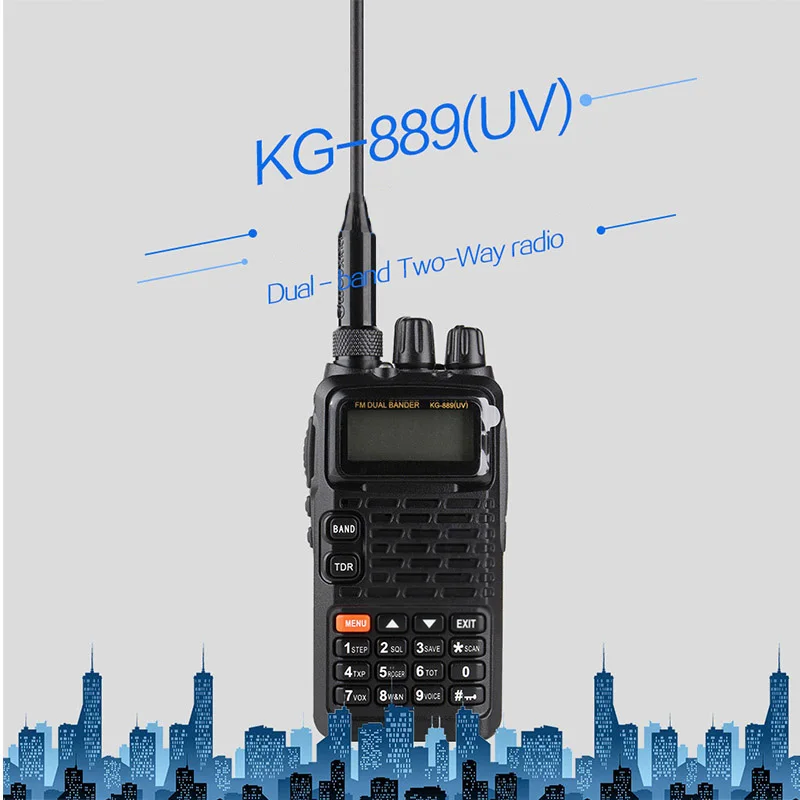 Рация KG 889 VHF/UHF водонепроницаемая Двухдиапазонная Любительская Двусторонняя
