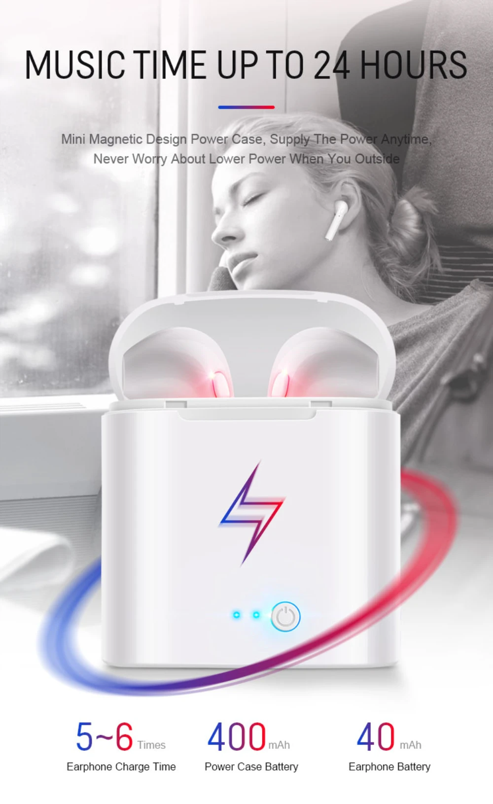 Беспроводные наушники Bluetooth наушники i7s TWS спортивные наушники гарнитура с микрофоном для iPhone Xiaomi samsung huawei LG смартфон
