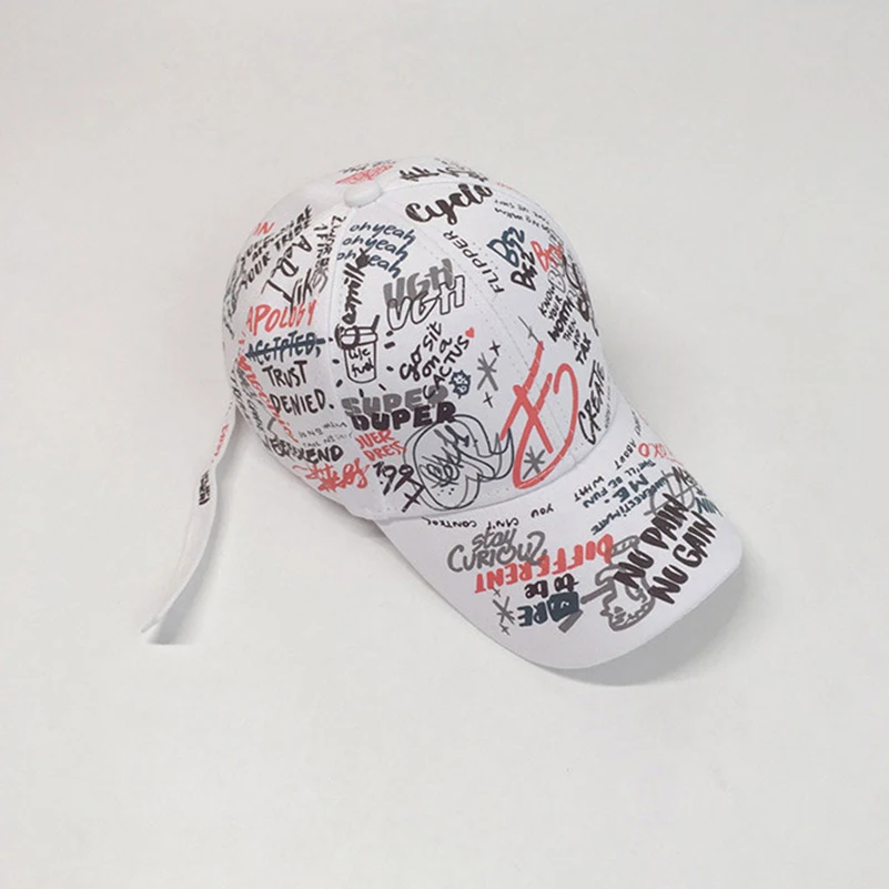 

Модные хип-хоп граффити бейсбольные кепки для мужчин и женщин все сезоны хипстерские повседневные уличные кепки солнцезащитные кепки для п...