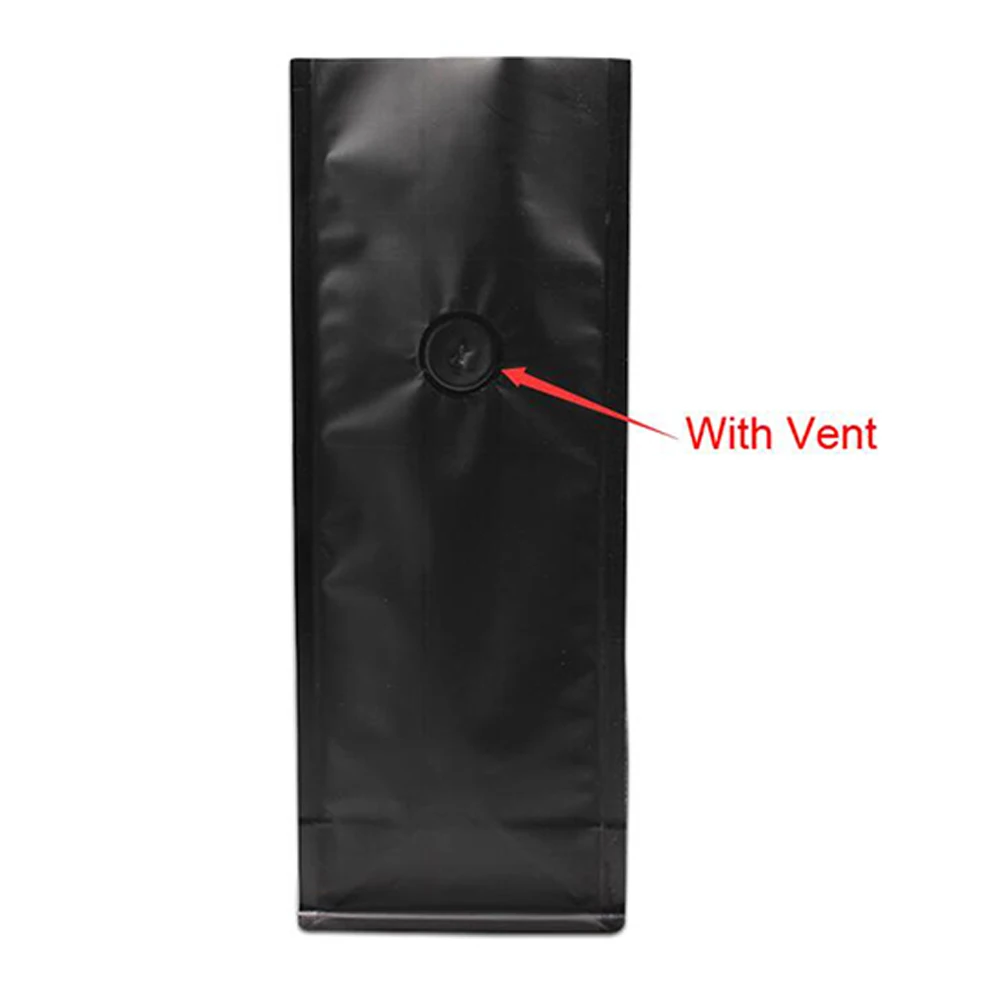 20 шт./лот стоячий матовый черный/белый Майларовый открытый верхний боковой