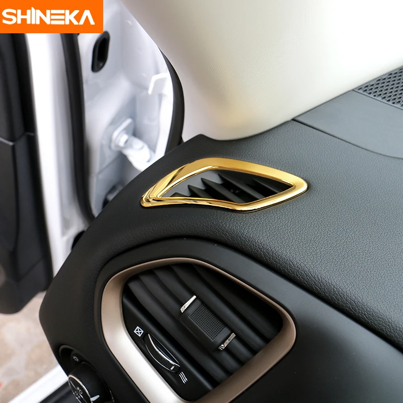 SHINEKA Car Styling Dashboard Air Conditioning Vent Outlet Decoration Frame Cover Trim for Jeep Renegade 2015+|air conditioning vent covers|dashboard