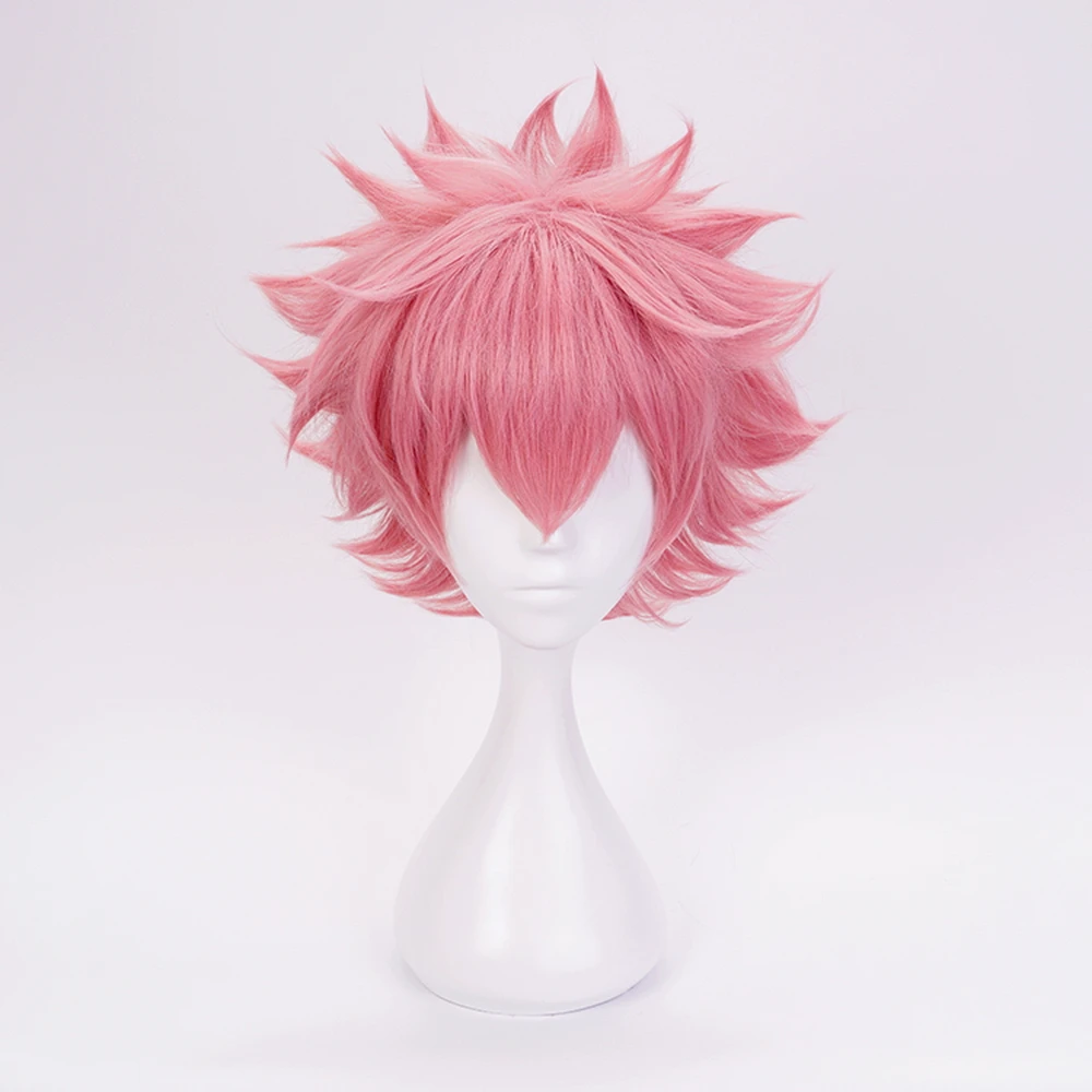 Аниме Boku no Hero Academy Ashido Mina парик косплей костюм My Hero Academy мужские и женские короткие синтетические волосы вечерние ролевые парики