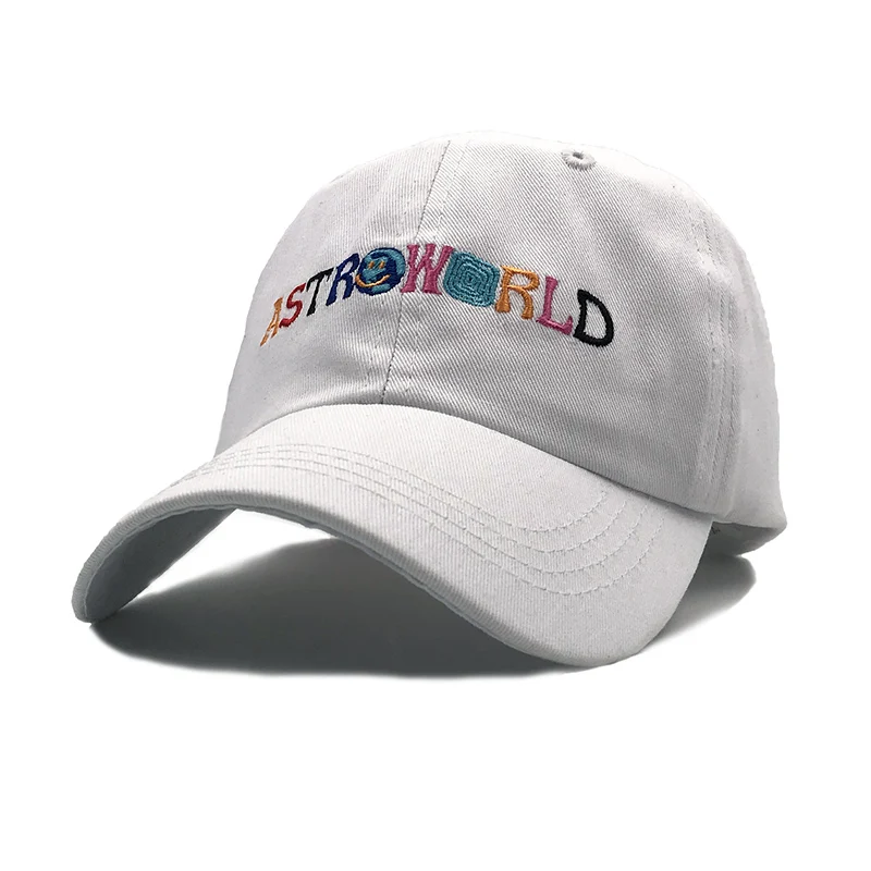 Белый Высокое качество хлопок Трэвиса Скотта последний альбом Astroworld Snapback кепки бейсболка для мужчин женщин хип-хоп шляпа папы костяная Garros - Цвет: Белый