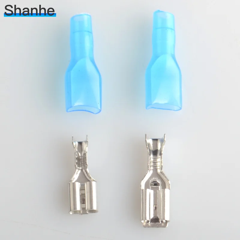 Обжимная Клемма 4 8 мм 50 гнездовых разъемов + чехол|spade connector|female spade connector4.8mm crimp terminal