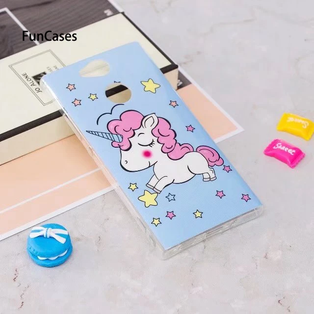 Мягкий ТПУ светящийся чехол для sony Xperia XA2 мультяшный силиконовый тонкий защитный