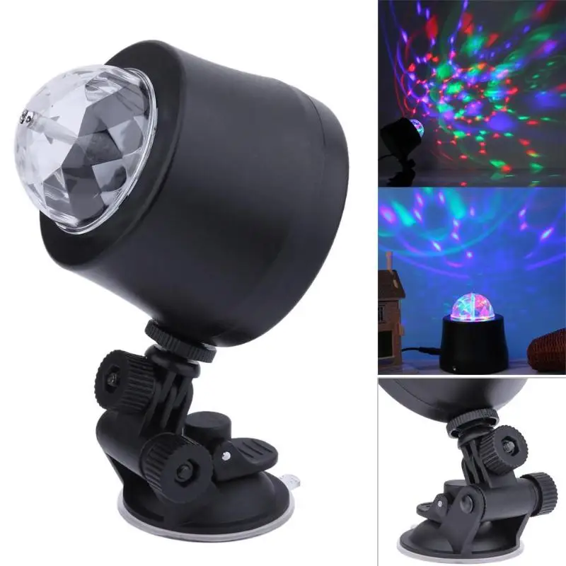 Автомобильный развлекательный мини магический хрустальный шар RGB вращающиеся