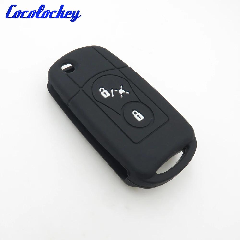 Cocolockey силиконовый резиновый чехол для автомобильного ключа Fob Ssangyong Actyon / Rexton W Kyron