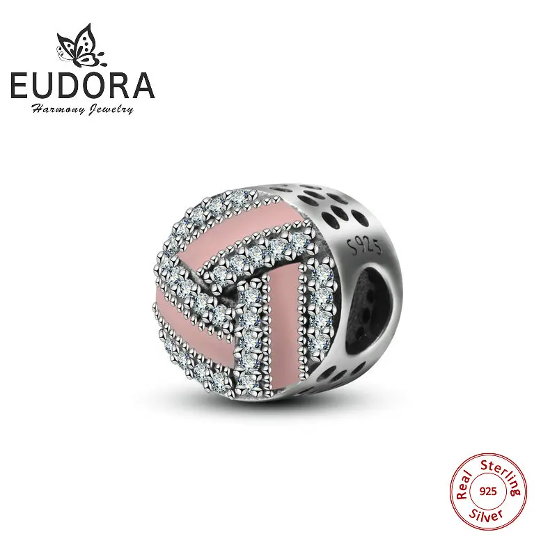 Новые Романтические Подвески Eudora из стерлингового серебра 925 пробы розовые