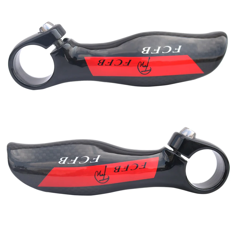 FCFB 3K Carbon Fiber Mountain bike Small Auxiliary Handlebar MTB bicycle bar end Parts red blue green | Спорт и развлечения