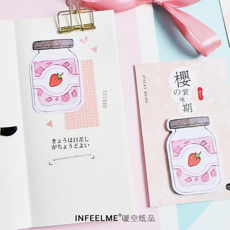 Infeel. me Sakura sticky Блокнот для заметок бумажных сообщений|Блокноты| |