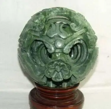 100 мм настоящий 100% натуральный зеленый нефритовый цветок Волшебная Головоломка