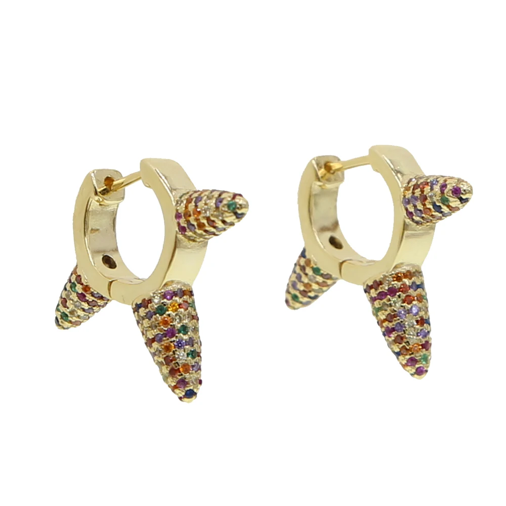 Женские серьги кольца в стиле панк круглые ювелирные украшения с белым