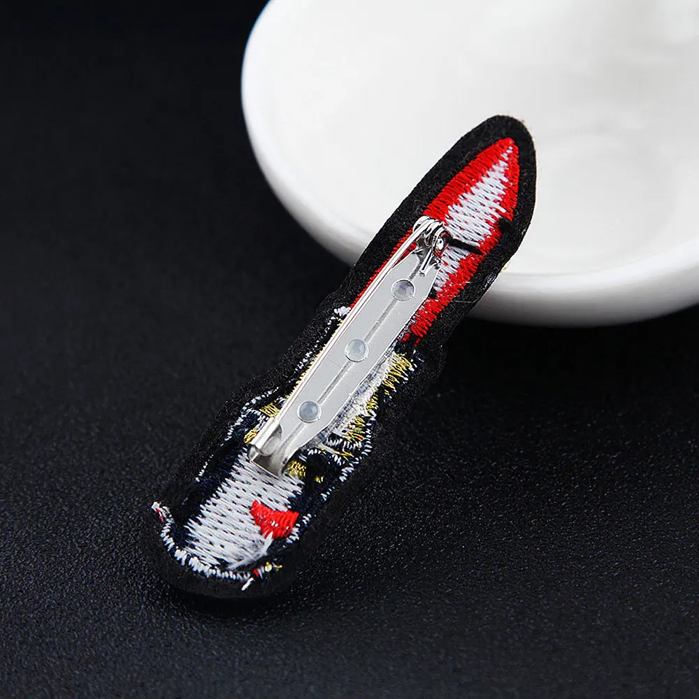 Пулату ручной работы красные броши в виде губной помады для женщин вышитые бусы