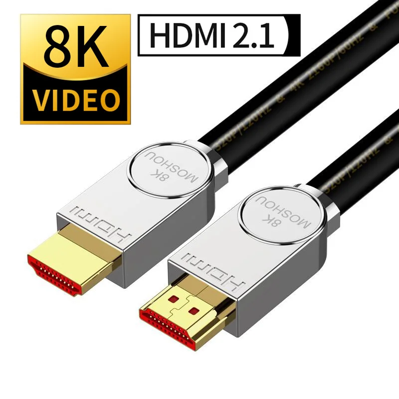 MOSHOU настоящий HDMI 2,1 кабель Ultra-HD(UHD) 8 K HDMI 2,1 кабель 48Gbs с аудио и Ethernet HDMI шнур 1 м 2 м 5 м 10 м 15 м 20 м HDR 4:4:4