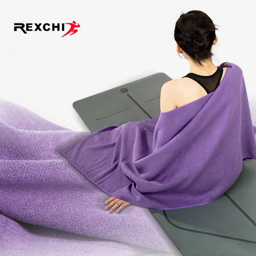 REXCHI спортивный нескользящий коврик для йоги полотенце противоскользящее одеяло из микрофибры для фитнеса спортзала мягкий утолщенный ПВХ оборудование для упражнений