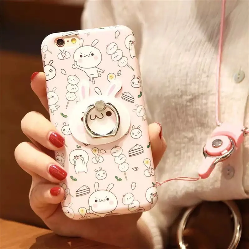 CHAOLIDA Cheap Mobile Phone Case for IPhone 6 6S Silicone Soft TPU Cover Fundas 7 8 Plus X Finger Holder |