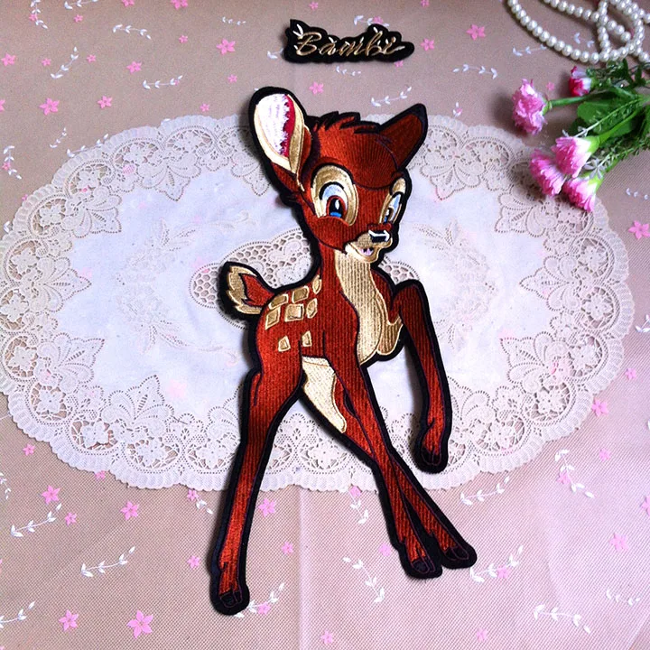 Животное олень вышивка аппликация аксессуары для родителей и детей патч одежды