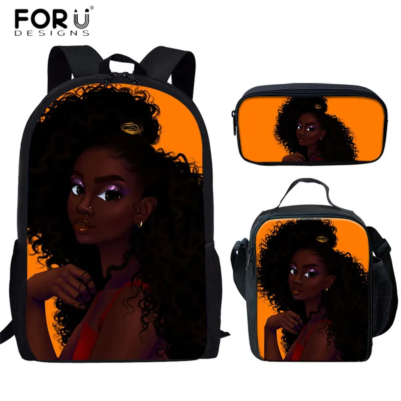 FORUDESIGNS/африканские женские школьные сумки для девочек, модные школьные сумки для подростков, 3 шт./компл., школьные сумки, функциональные Рюкзаки Mochilas